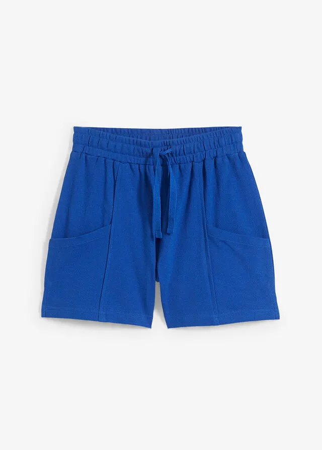 Pantalón corto para niña de algodón orgánico Azul marino