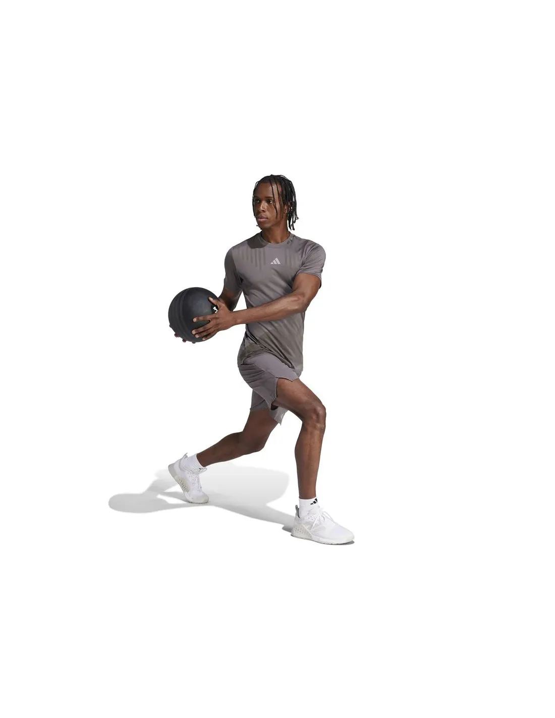 Pantalón de Fitness adidas Essentials Designed for Training Heat Ready Short Hombre Carbón