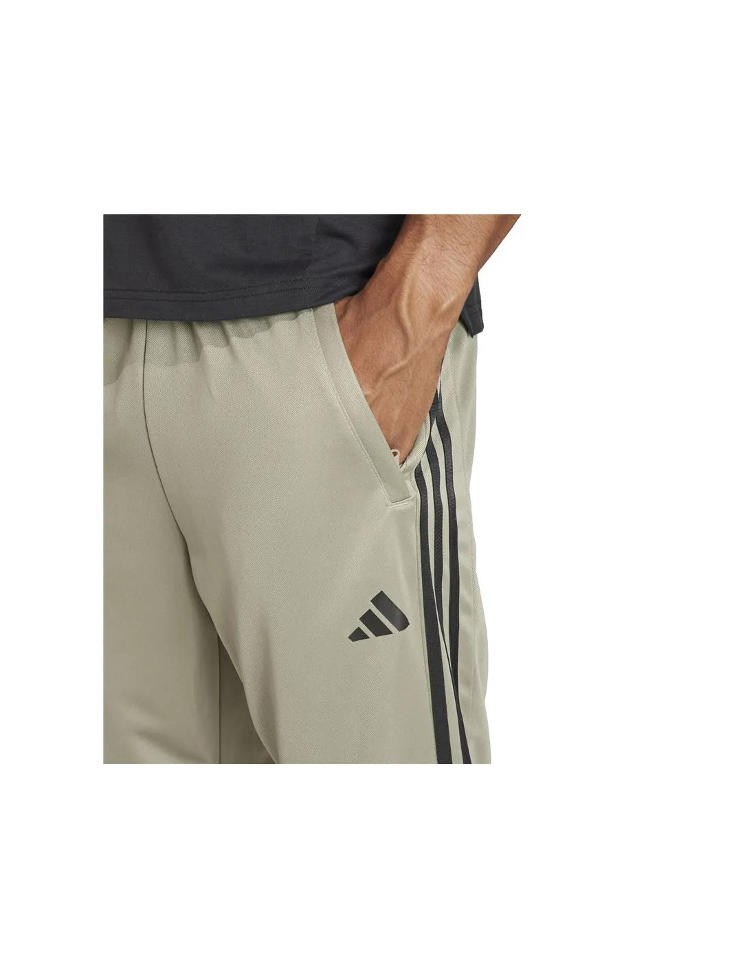 Pantalón de Fitness adidas Essentials Train Esssential Base 3Bandas Hombre Beige