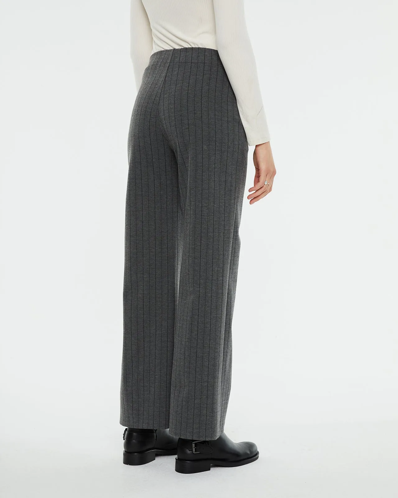 Pantalón recto tejido raya diplomática