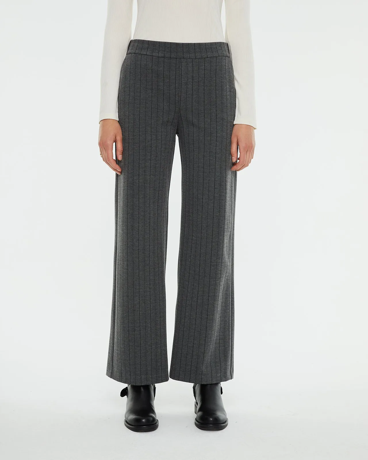 Pantalón recto tejido raya diplomática