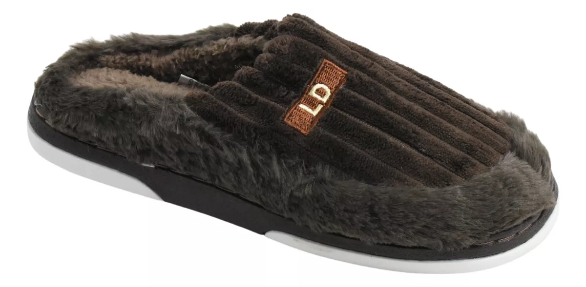 Pantufla Hombre Abierto Comodo Abrigo Suave Importado Ld 290