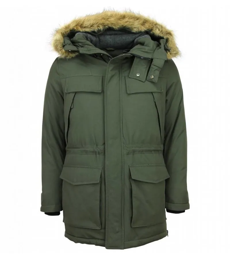 PARKAS HOMBRE  PARKA VERDE HOMBRE  PARKA HOMBRE CAPUCHA PELO  VERDE