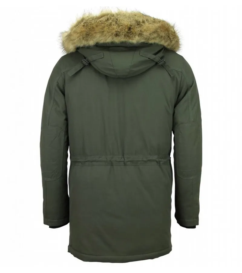 PARKAS HOMBRE  PARKA VERDE HOMBRE  PARKA HOMBRE CAPUCHA PELO  VERDE
