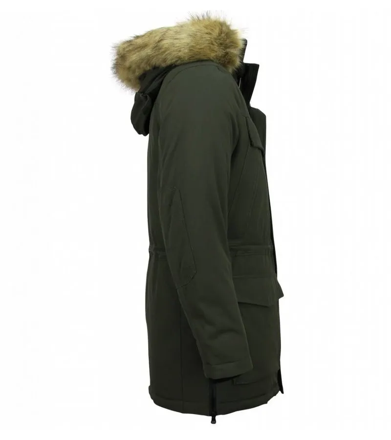 PARKAS HOMBRE  PARKA VERDE HOMBRE  PARKA HOMBRE CAPUCHA PELO  VERDE