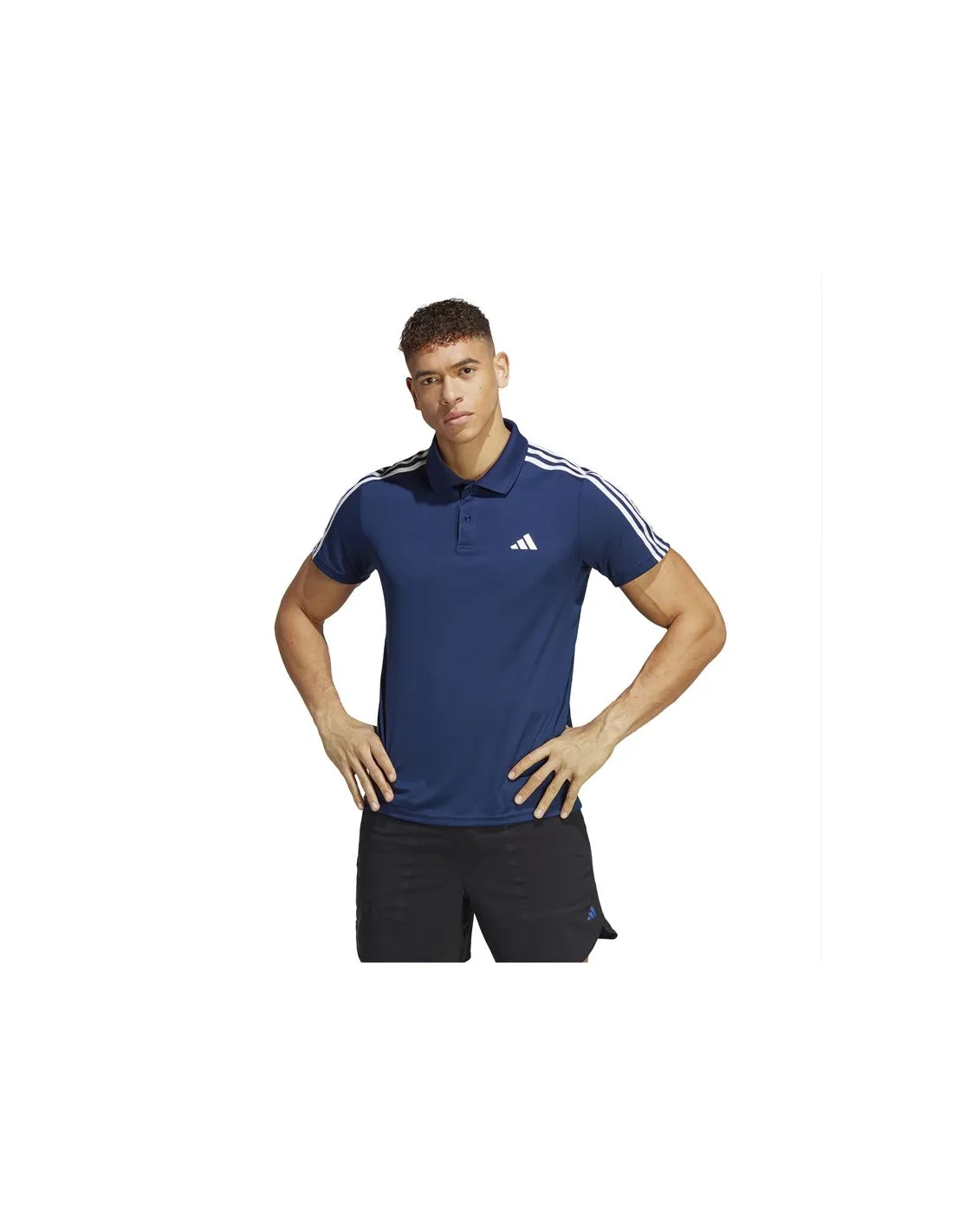 POLO DE FITNESS ADIDAS ESSENTIALS TRES PIQ 3POLO HOMBRE AZUOSC