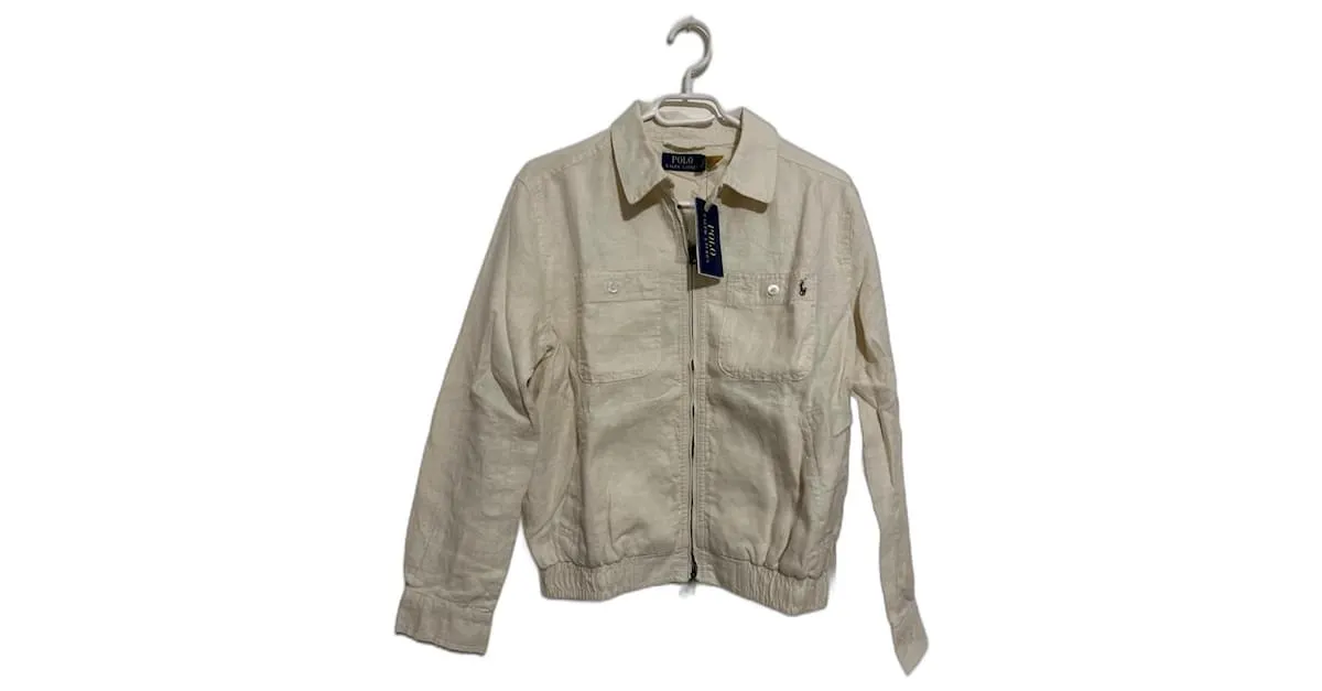 Polo Ralph Lauren Chaquetas Blanco Beige Blanco roto 