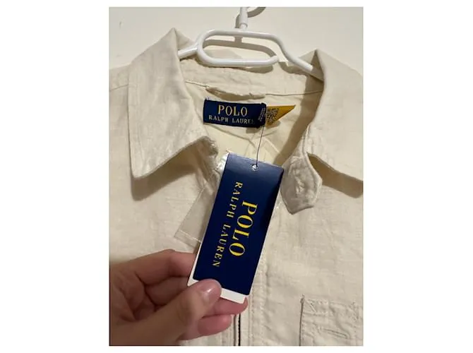 Polo Ralph Lauren Chaquetas Blanco Beige Blanco roto 