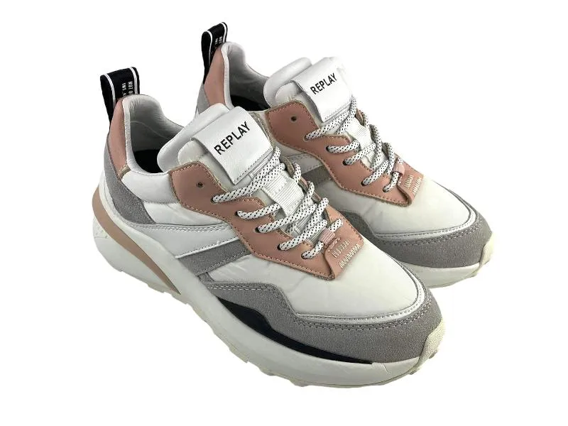 Replay | Sneakers/tenis mujer con cordones Athena blancos