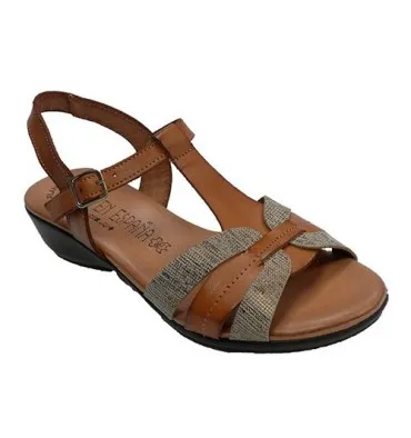 Sandalia mujer planta de gel cómoda Togar en cuero