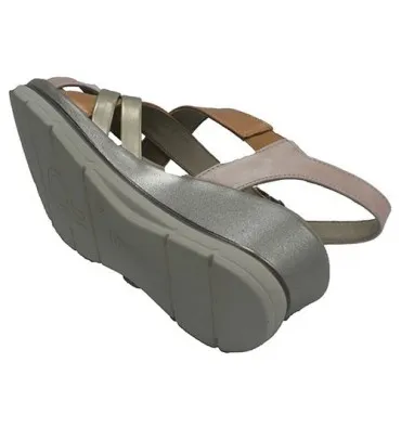 Sandalia mujer tiras colores PitillosMS en beig