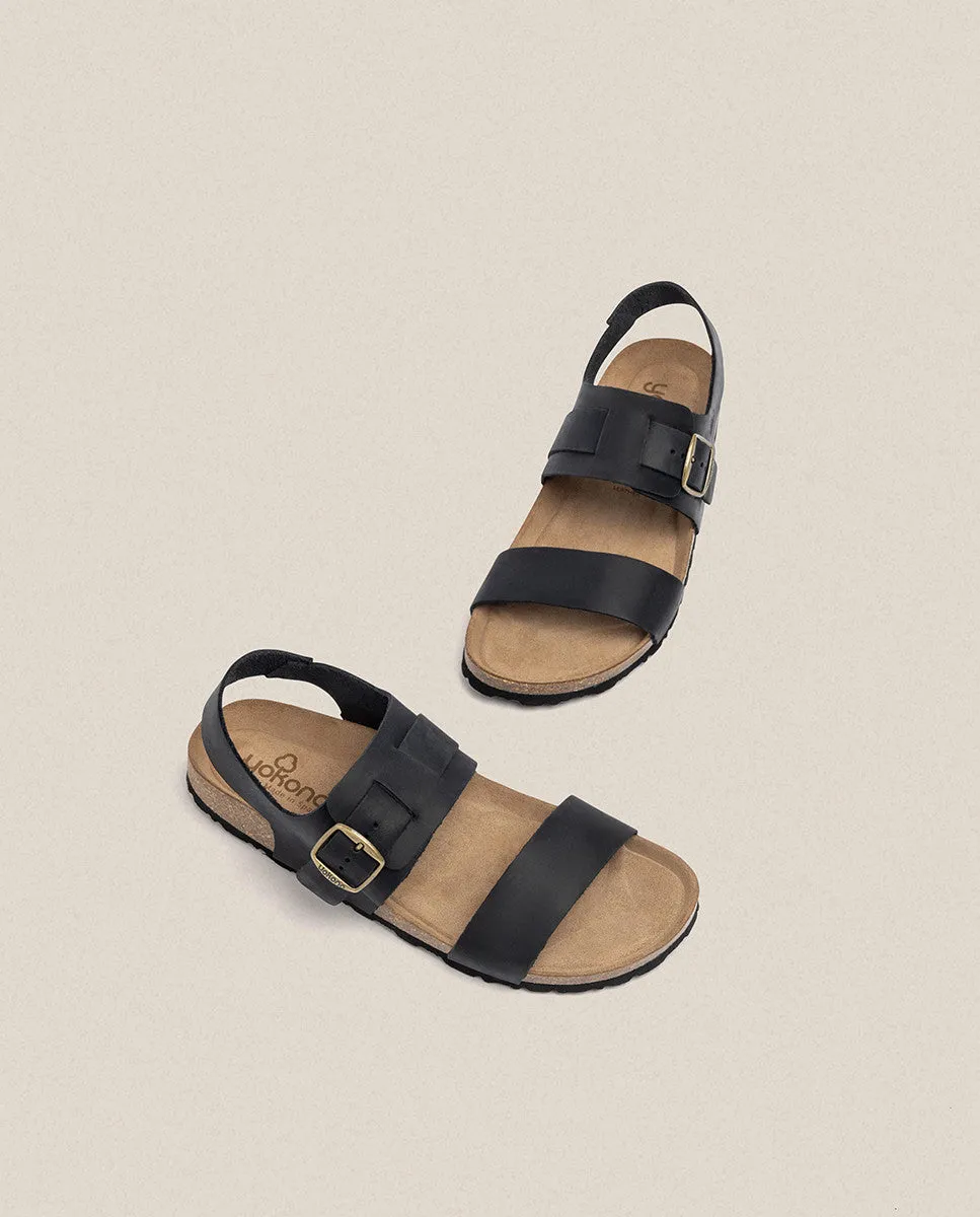 Sandalia plana Macam 216 negro