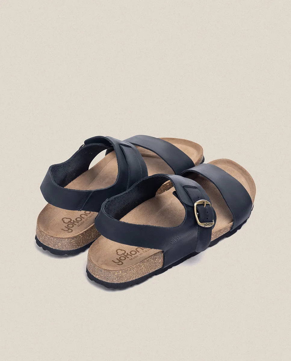Sandalia plana Macam 216 negro