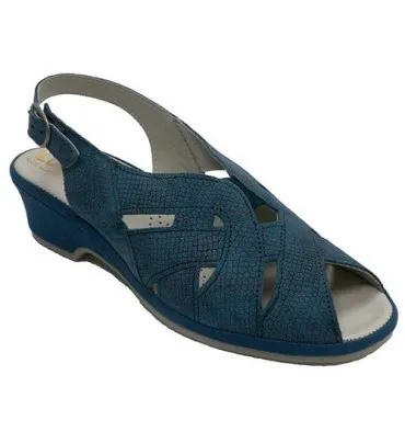Sandalias mujer goma empeine muy cómoda Lumel en azul