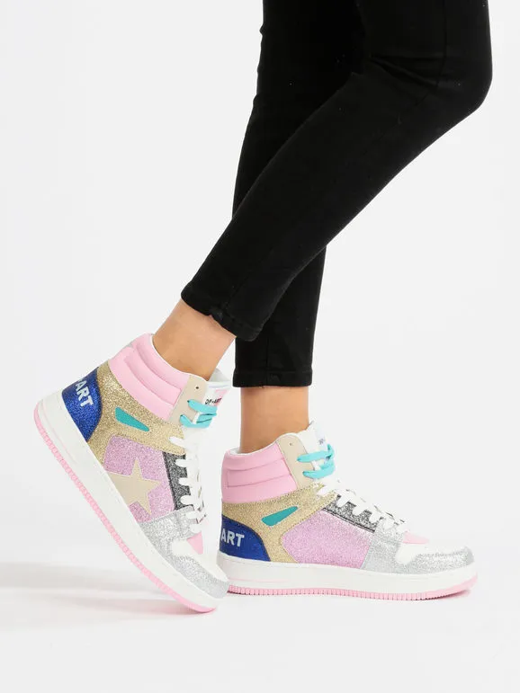 Shop Art BASKETBALL HAILEY Zapatillas altas con purpurina para mujer