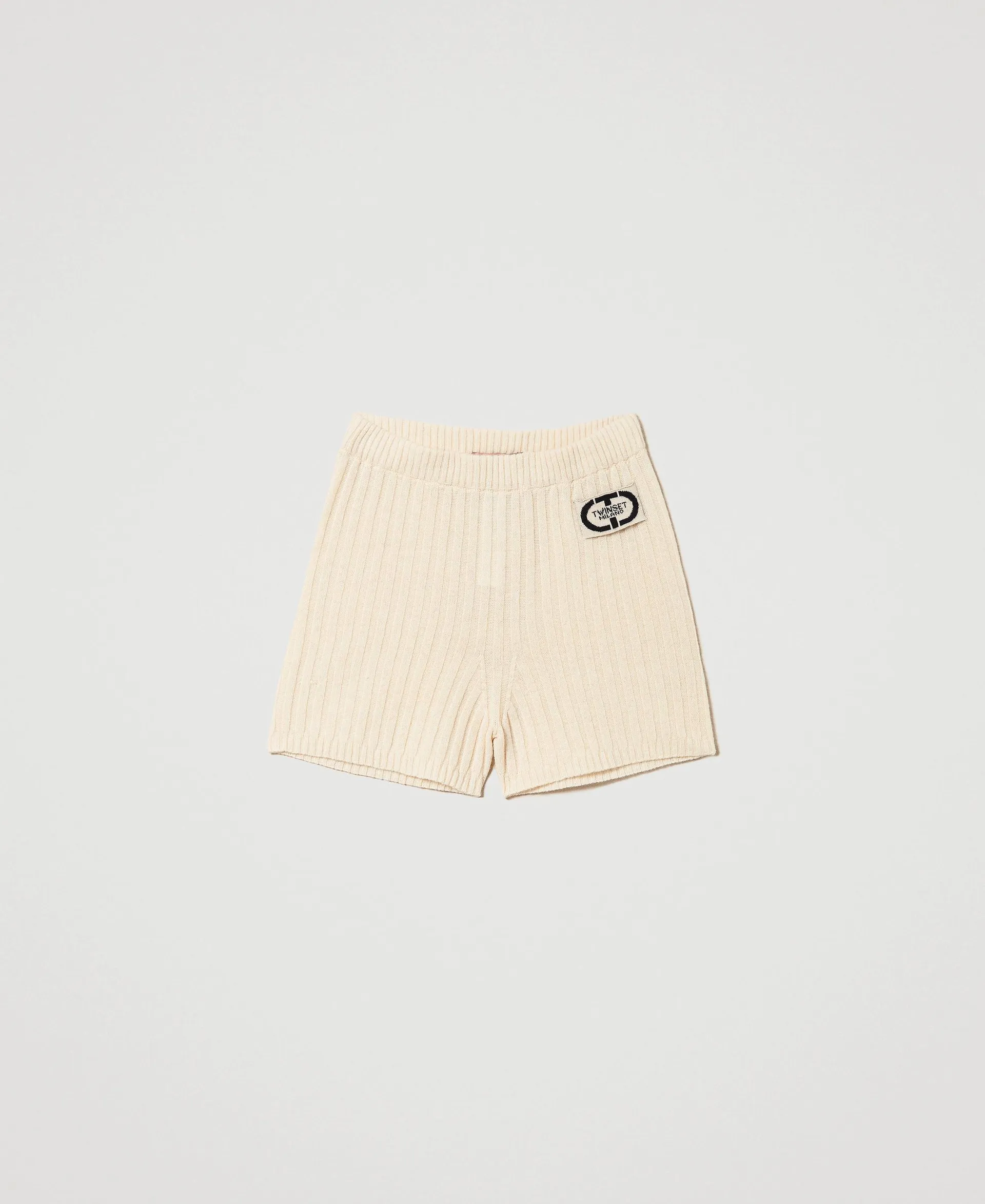 Short en maille mélangée de laine et cachemire