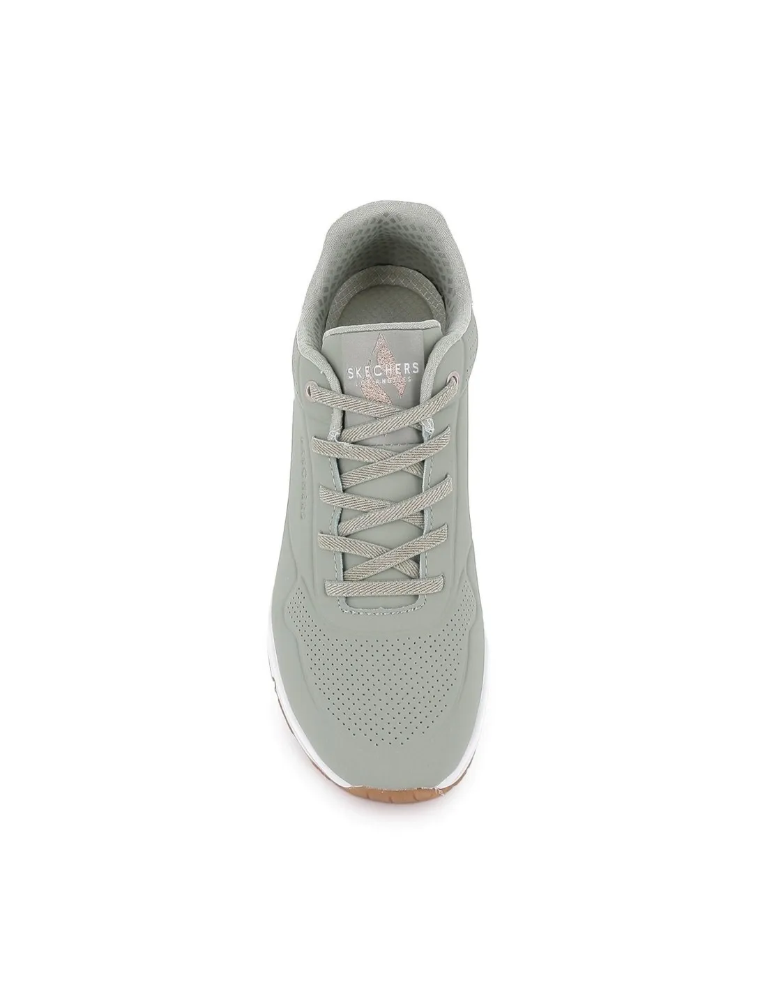 Sneakers cordones mujer camara de aire verde claro Skechers