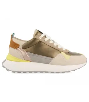 Sneakers de mujer en tonos oro