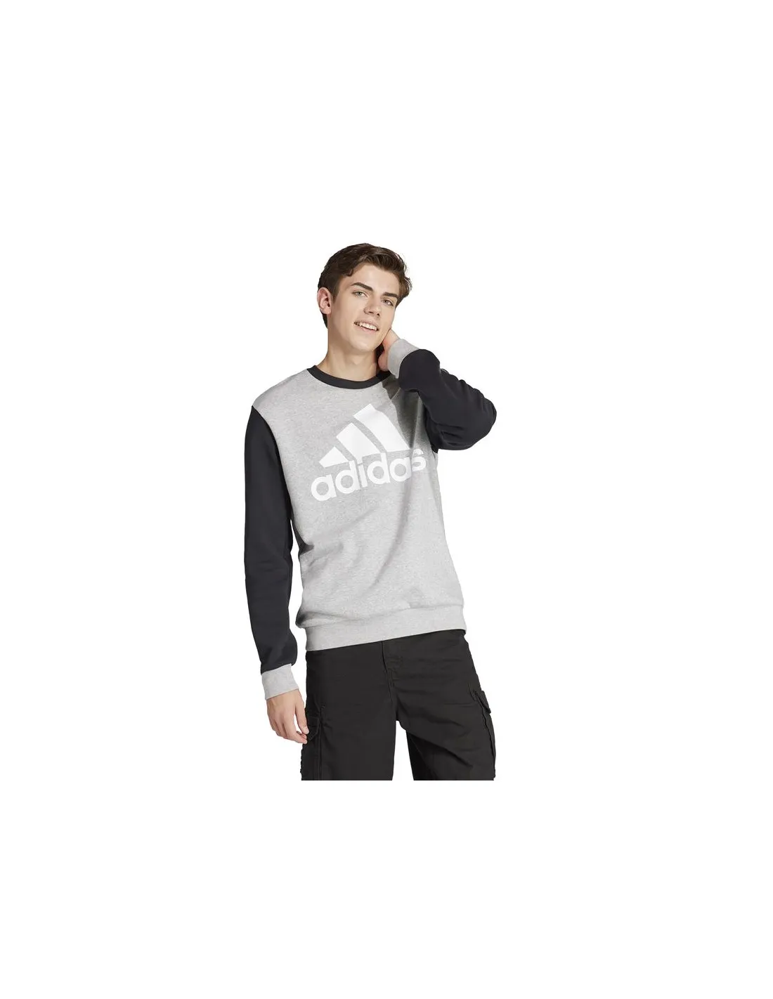 Sudadera adidas Essentials Big Logo Hombre Gris