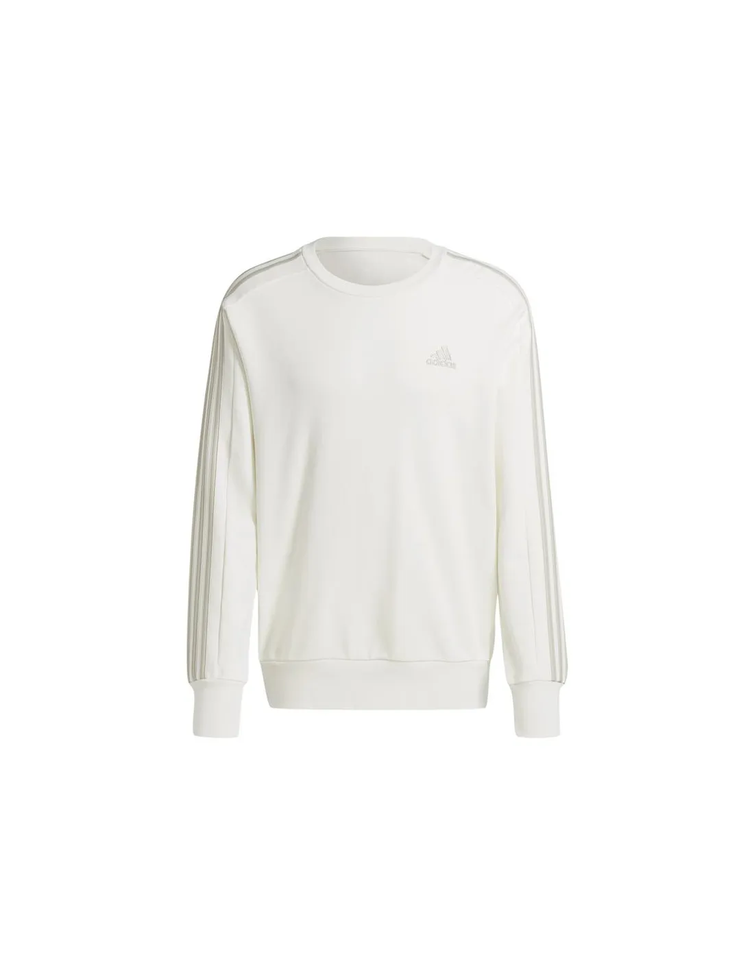 Sudadera adidas Essentials French Terry 3 Bandas Hombre Blanco