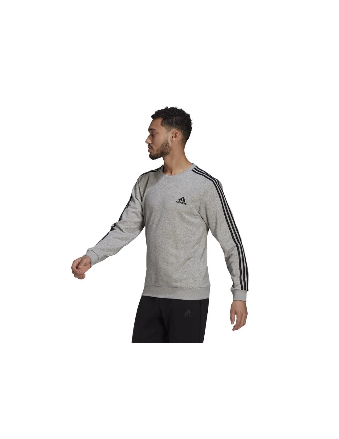 Sudadera adidas Essentials French Terry 3 Bandas M Grey