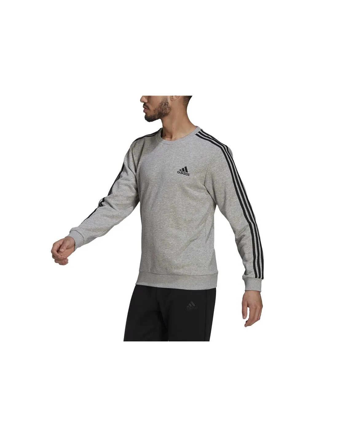 Sudadera adidas Essentials French Terry 3 Bandas M Grey