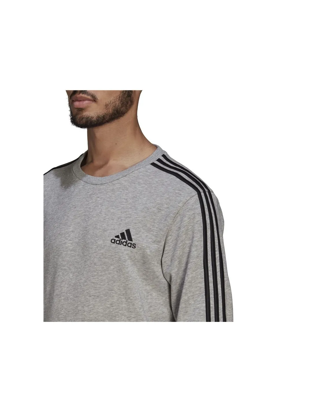 Sudadera adidas Essentials French Terry 3 Bandas M Grey