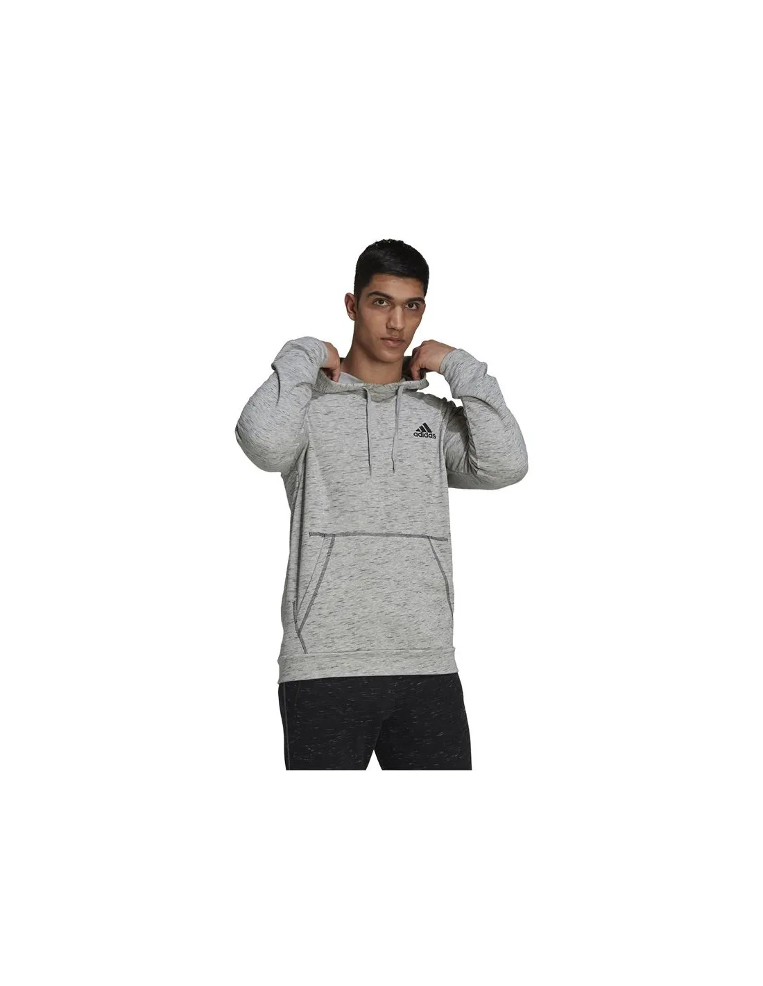 Sudadera adidas Essentials Mélange Embroidered Small Logo M Grey