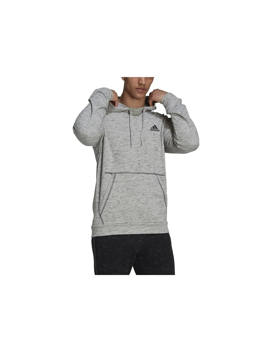 Sudadera adidas Essentials Mélange Embroidered Small Logo M Grey