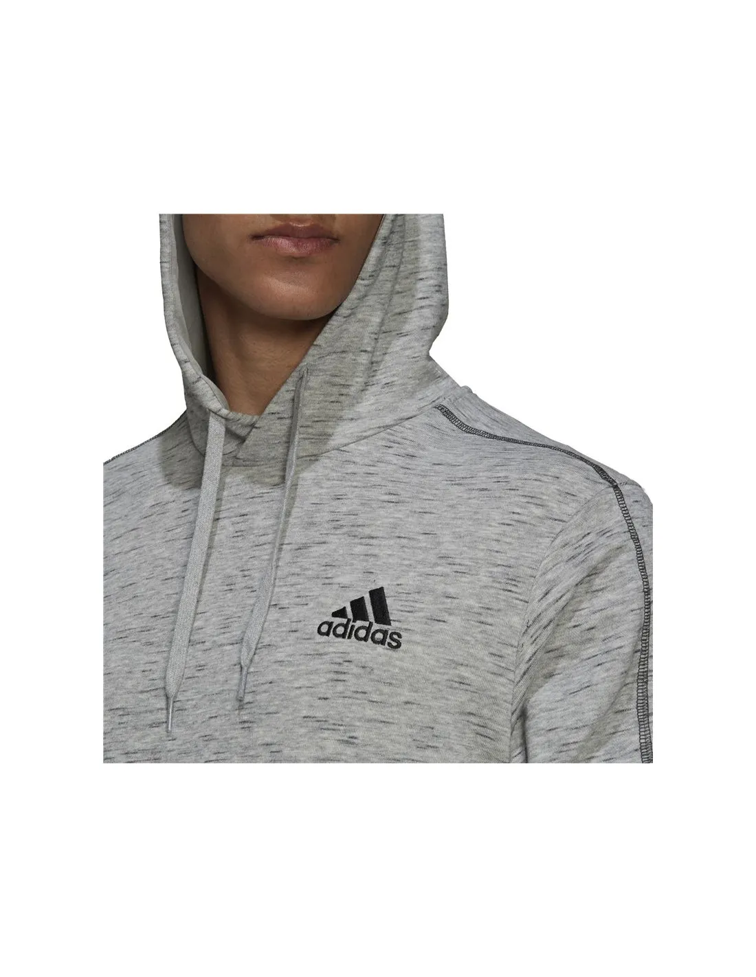 Sudadera adidas Essentials Mélange Embroidered Small Logo M Grey