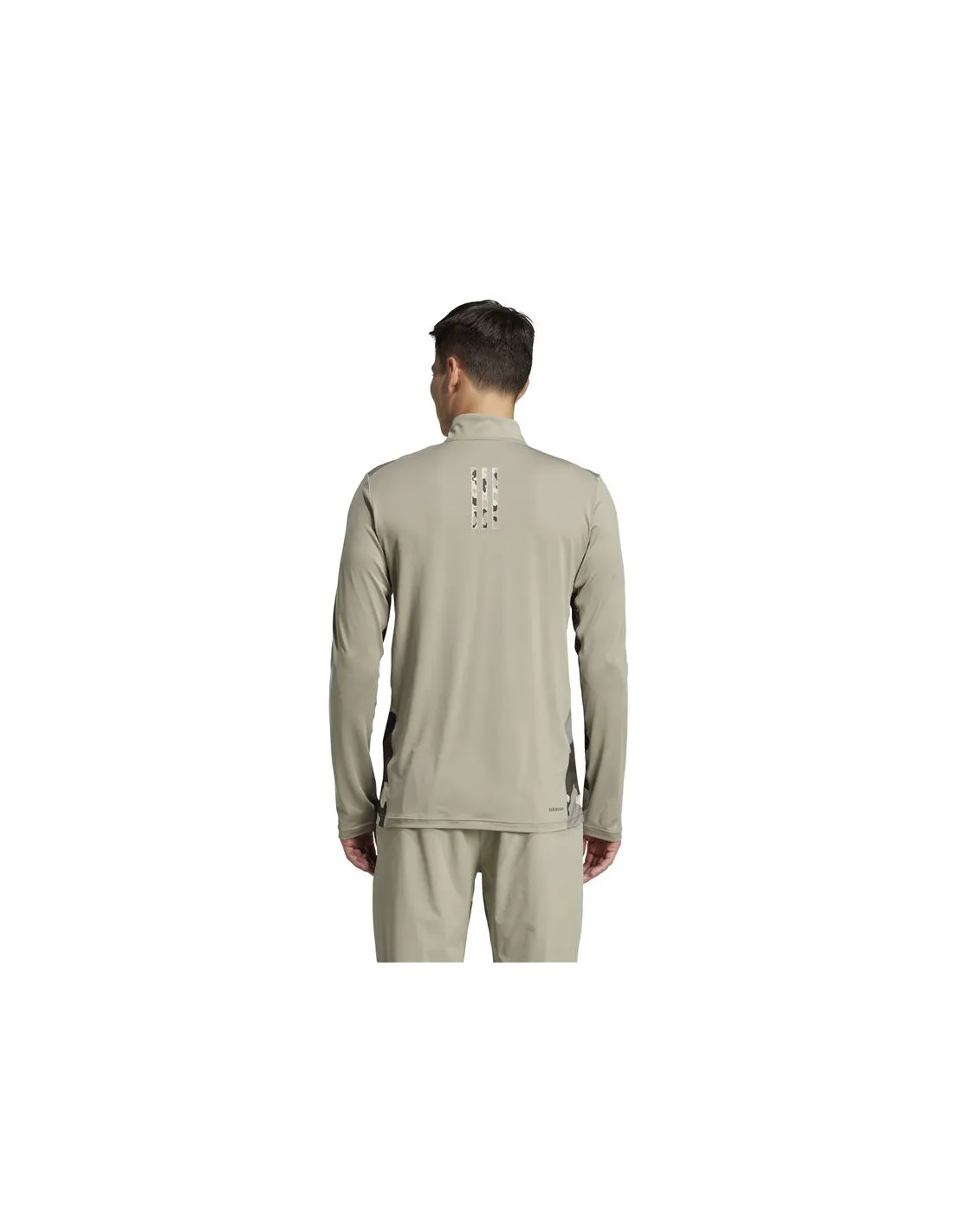 Sudadera adidas Train Essentials Camo Training 1/4 Zip Longsleeve Hombre Gris