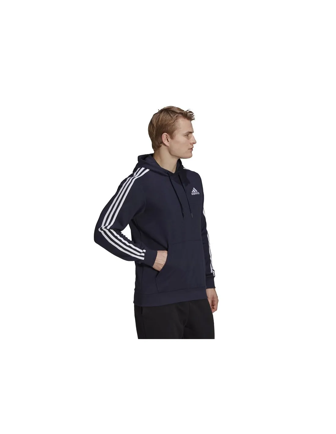 Sudadera con capucha adidas Essentials 3 Bandas M Legendk Ink/White