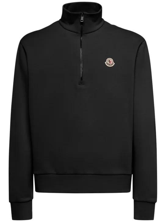Sudadera de algodón con cuello alto