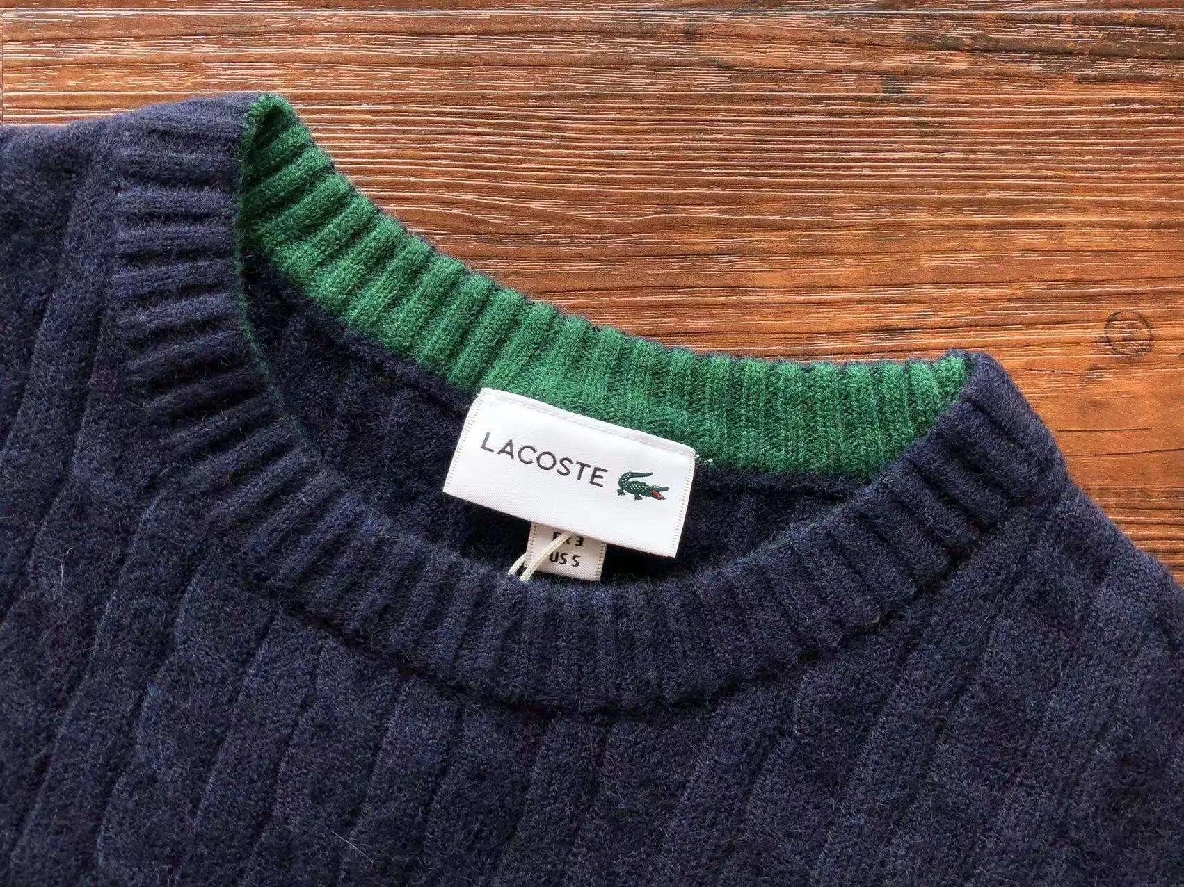 Sweater Lacoste «Marine Blue & Beige»