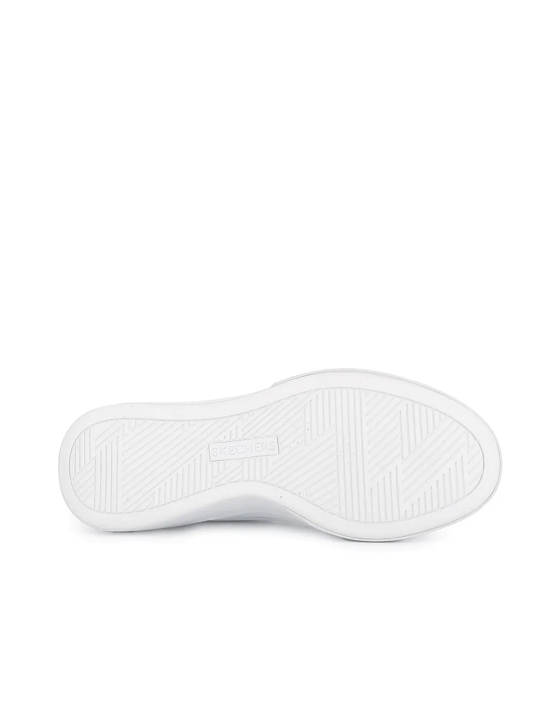 Tenis piel cordones suela cuña mujer blanca y rosa contraste Skechers
