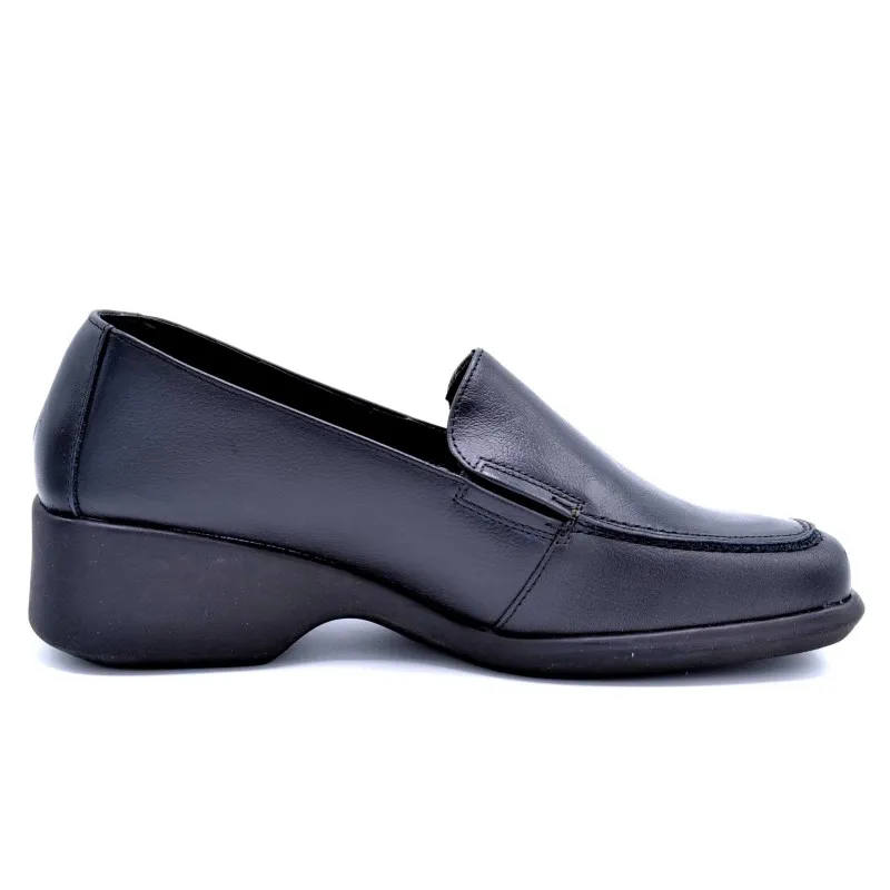 Tere Martos 32013 negro | Mocasín de piel para mujer | Hecho en España