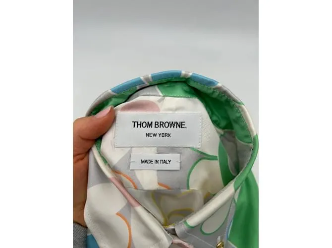 THOM BROWNE Camisetas.ÉL 40 Seda Multicolor 