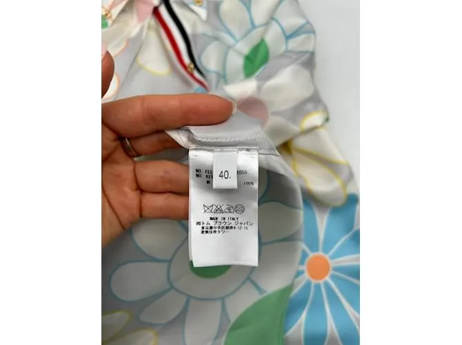 THOM BROWNE Camisetas.ÉL 40 Seda Multicolor 
