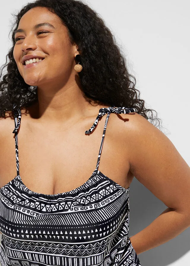 TRAJE DE BAñO NEGROBLANCO ESTAMPADO