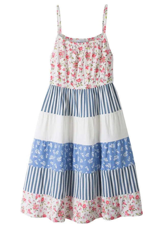 VESTIDO DE PUNTO BLANCO LANAAZUL INTERMEDIO ESTAMPADO