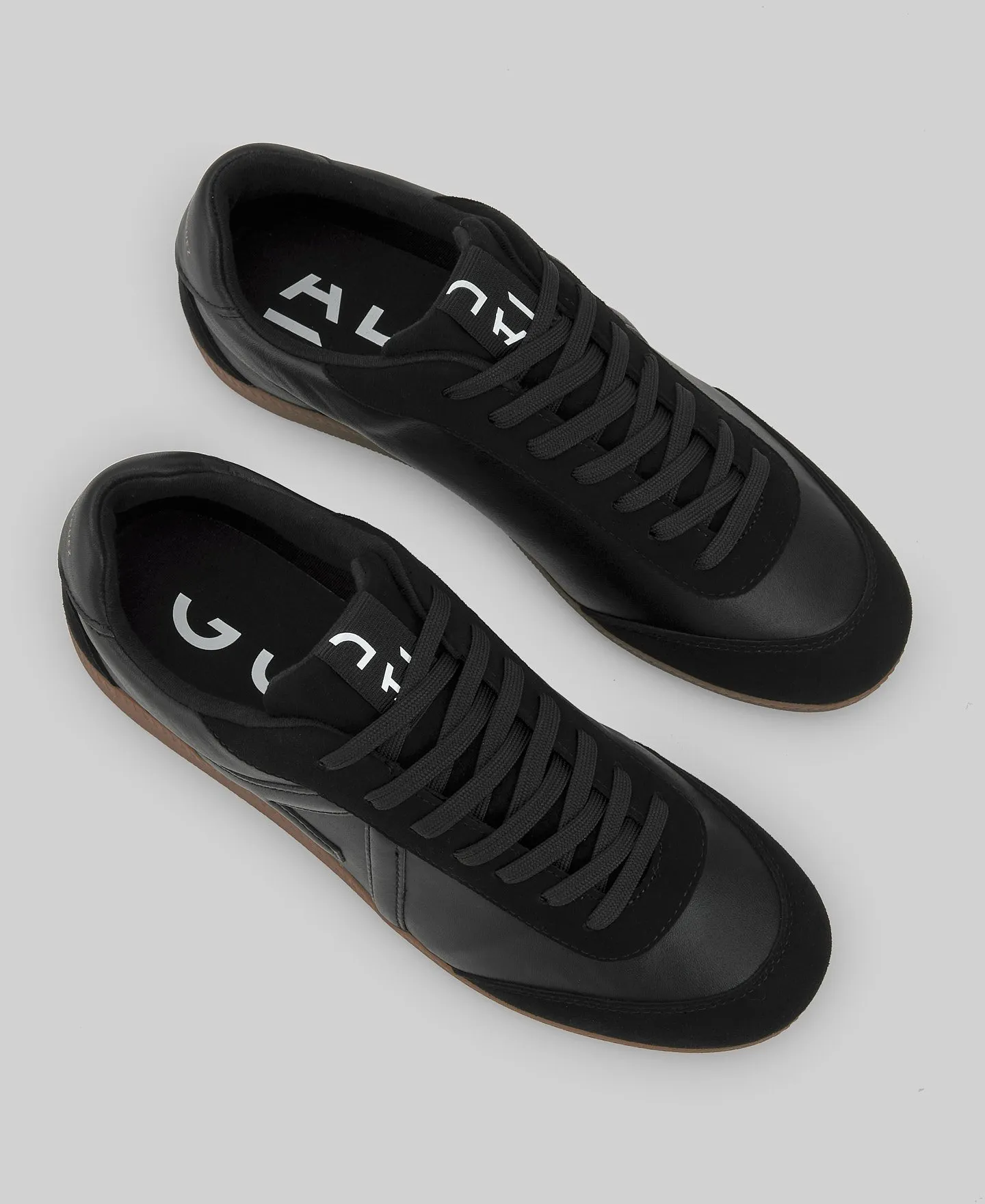 Zapatilla ante y piel maxi logo hombre