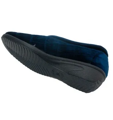 Zapatilla cerrada mujer adorno dorado Alberola en azul marino