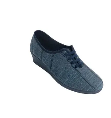 Zapatilla de cordones con pespuntes Soca en tejano