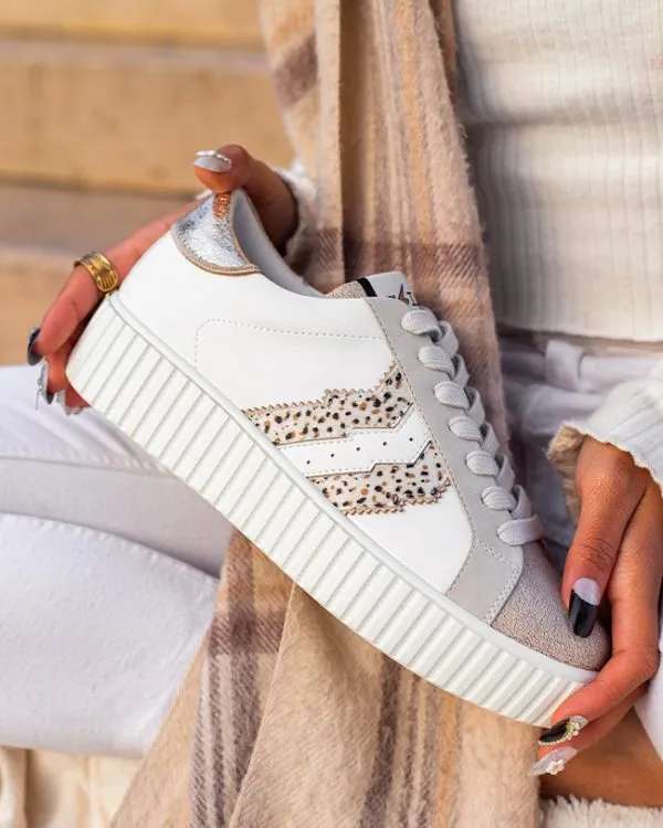ZAPATILLA DE MUJER BLANCA CON CORDONES  CL59 WHITE