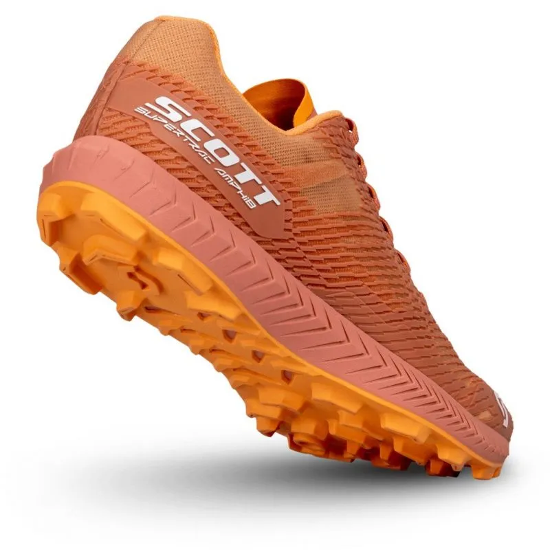 Zapatilla de trail Scott Supertrac Amphib (rojo tera/naranja melón) Mujer