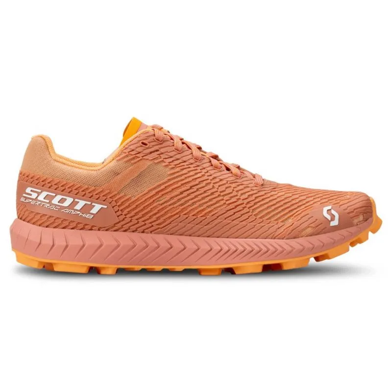 Zapatilla de trail Scott Supertrac Amphib (rojo tera/naranja melón) Mujer