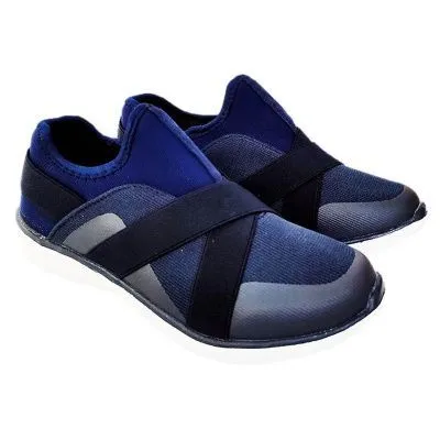 Zapatilla deportiva mujer elasticos azul