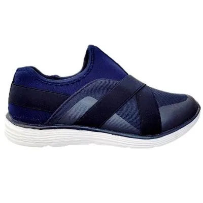 Zapatilla deportiva mujer elasticos azul