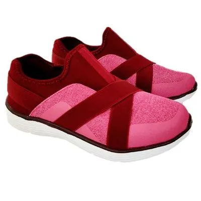 Zapatilla deportiva mujer elasticos rosa