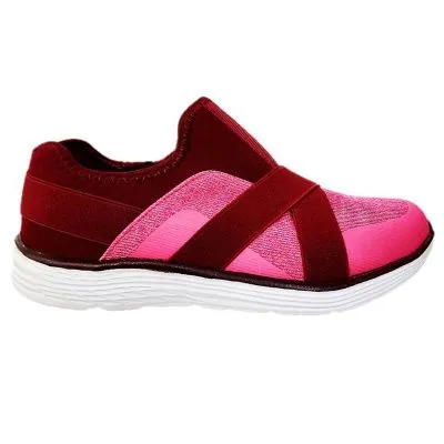 Zapatilla deportiva mujer elasticos rosa